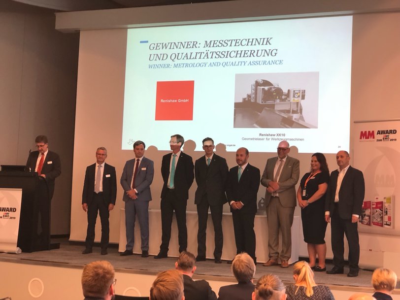 MM Award für den Geometrielaser XK10 von Renishaw